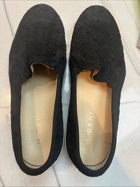 M.Gemi Black Woven Slip-On Sneakers Size 9
